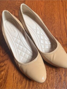 Cole Haan Women’s Nude Patent Wedge Tali